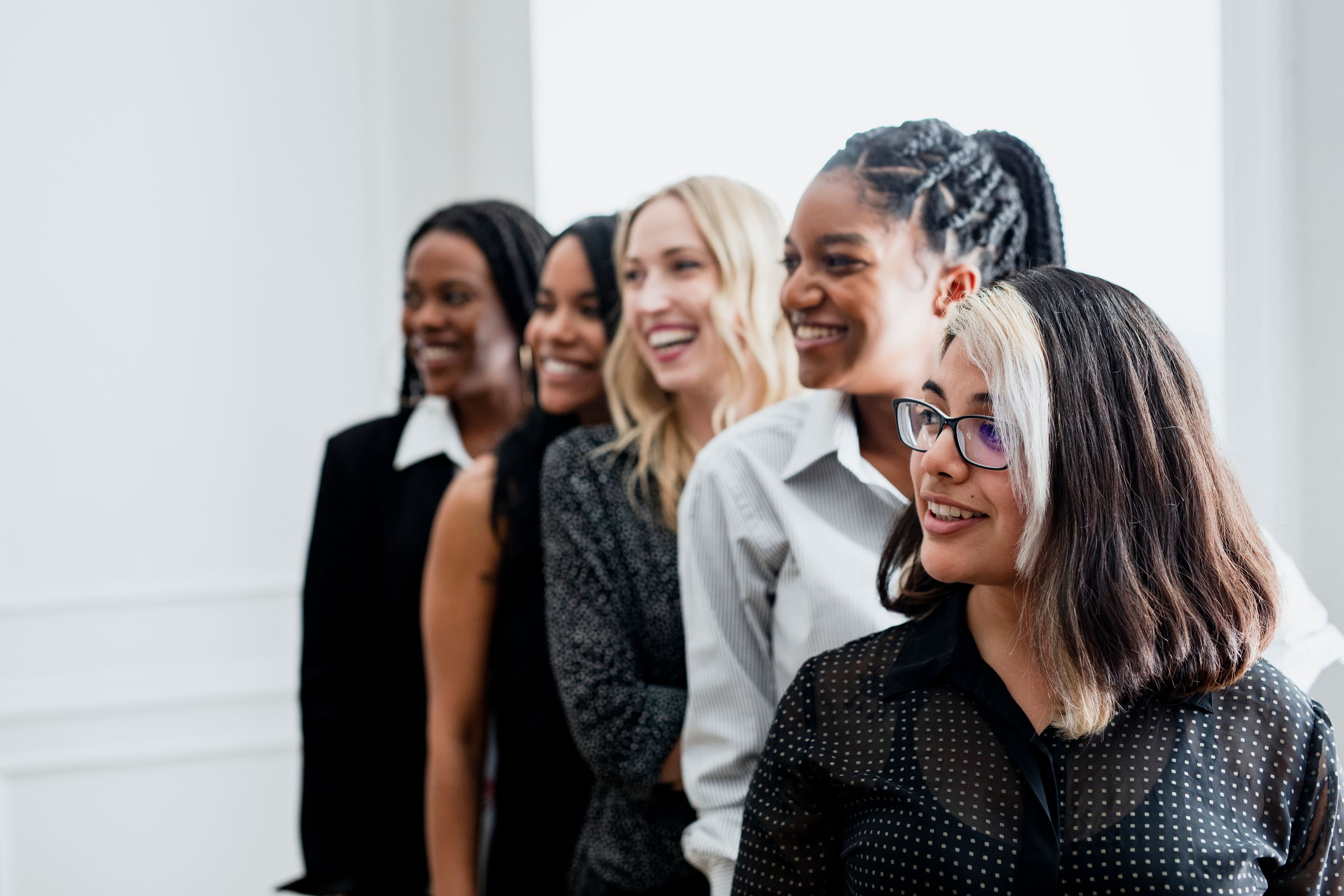 A row of practicing women attorneys