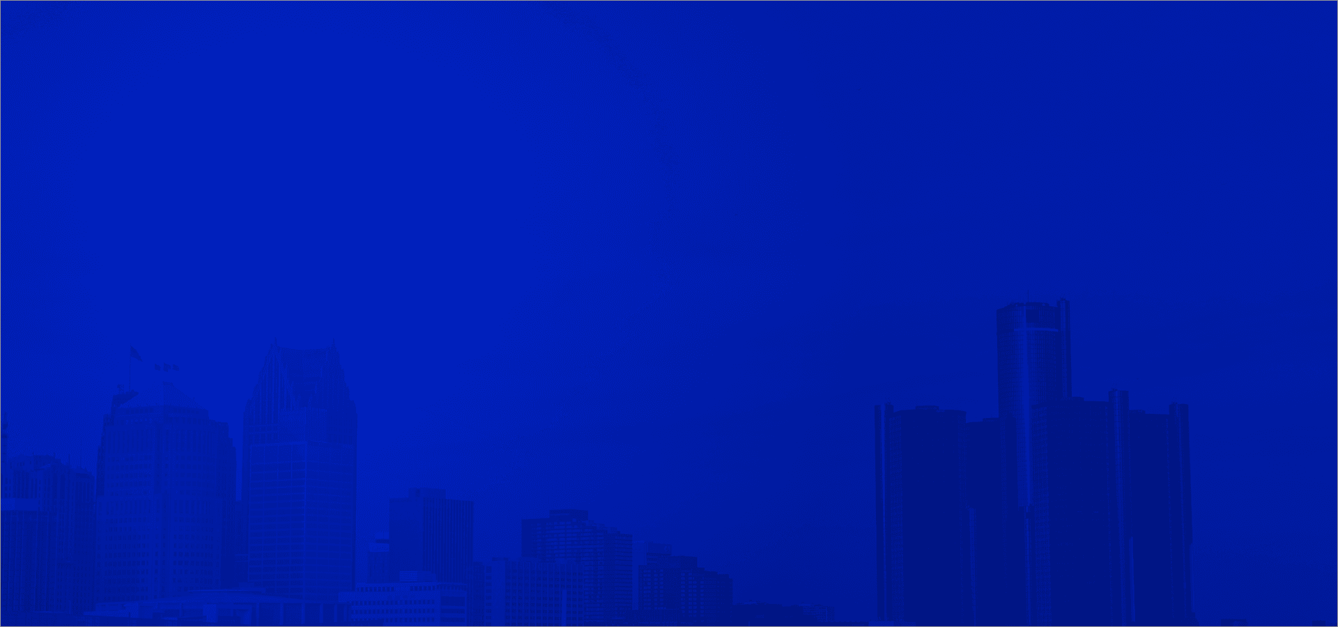 Blue styled background of Detroit