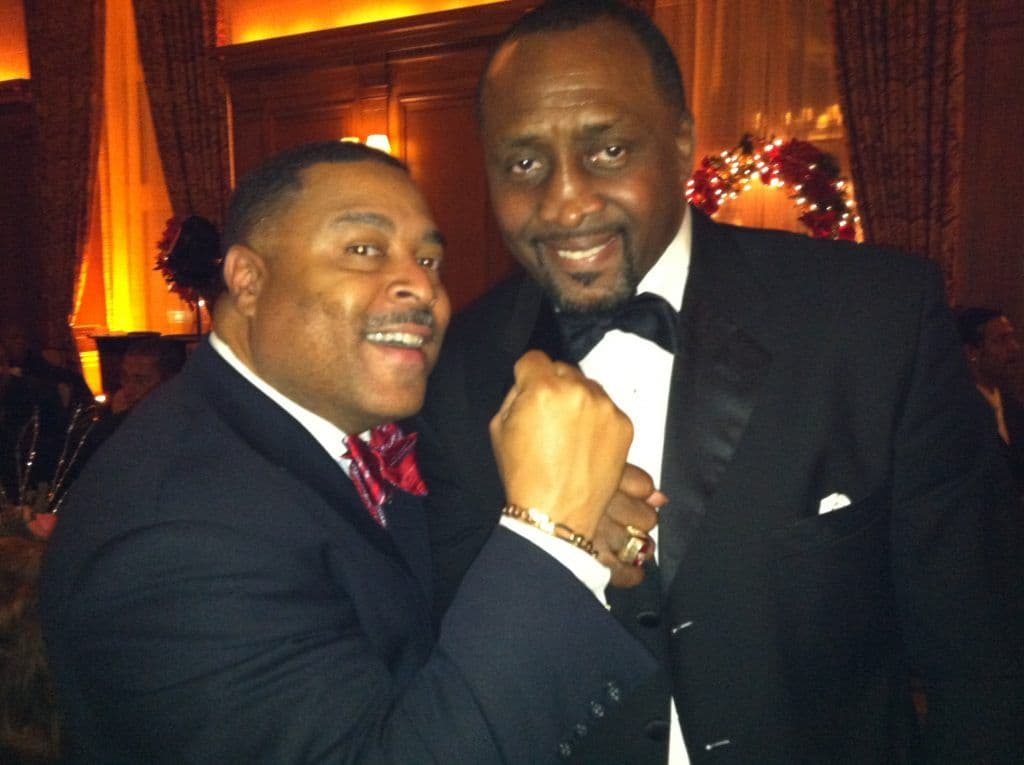 Attorney Arnold Reed posing with a celebrity client